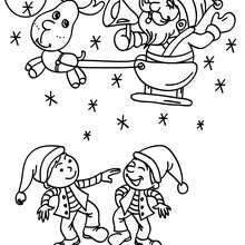Rudolph and Saint Nicholas coloring page