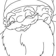 Santa Claus happy face coloring page
