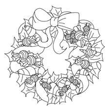 Sweety christmas crown coloring page - Coloring page - HOLIDAY coloring pages - CHRISTMAS coloring pages - CHRISTMAS ORNAMENTS coloring pages