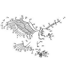 EAGLE dot to dot game printable connect the dots game