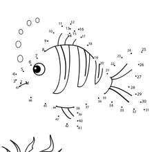 FISH dot to dot game printable connect the dots game