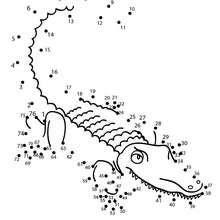 CROCODILE dot to dot game - Free Kids Games - CONNECT THE DOTS games - REPTILES dot to dot