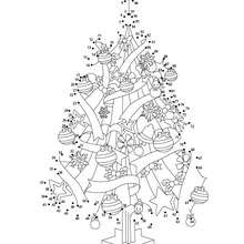 Christmas tree printable connect the dots game