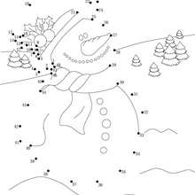 CHRISTMAS SNOWMAN dot to dot game - Free Kids Games - CONNECT THE DOTS games - CHRISTMAS dot to dot