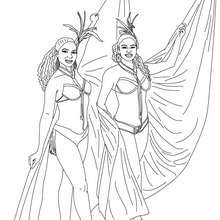 Rio carnival costumes coloring page - Coloring page - HOLIDAY coloring pages - CARNIVAL coloring pages - CARNIVAL IN RIO coloring pages