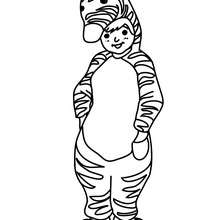 ZEBRA carnival costume coloring page - Coloring page - HOLIDAY coloring pages - CARNIVAL coloring pages - CARNIVAL COSTUMES for BOYS coloring pages