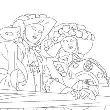 Carnival of Venice coloring page - Coloring page - HOLIDAY coloring pages - CARNIVAL coloring pages - CARNIVAL OF VENICE coloring pages