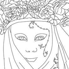 Venitian mask coloring page - Coloring page - HOLIDAY coloring pages - CARNIVAL coloring pages - CARNIVAL OF VENICE coloring pages