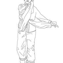 Chinese dancer new year parade coloring page