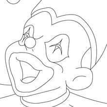 Happy JOKER face coloring page - Coloring page - HOLIDAY coloring pages - CARNIVAL coloring pages - TRADITIONAL CARNIVAL CHARACTERS coloring pages