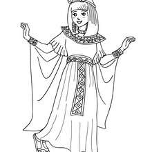 EGYPCIAN PRINCESS COSTUME coloring page - Coloring page - HOLIDAY coloring pages - CARNIVAL coloring pages - CARNIVAL COSTUMES for GIRLS coloring pages