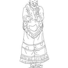 Chinese deity new year parade coloring page - Coloring page - HOLIDAY coloring pages - CHINESE NEW YEAR coloring pages