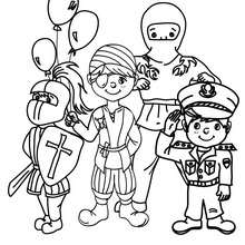PIRATES AND SUPERHERO coloring page