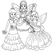 FAIRIES AND PRINCESS COSTUMES coloring page - Coloring page - HOLIDAY coloring pages - CARNIVAL coloring pages - CARNIVAL COSTUME IDEAS coloring pages