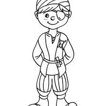 PIRATE CARNIVAL COSTUME coloring page