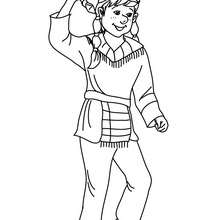 INDIAN COSTUME coloring page - Coloring page - HOLIDAY coloring pages - CARNIVAL coloring pages - CARNIVAL COSTUMES for BOYS coloring pages