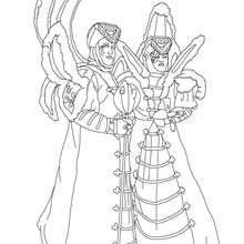Couple for the carnival of Venice coloring page - Coloring page - HOLIDAY coloring pages - CARNIVAL coloring pages - CARNIVAL OF VENICE coloring pages