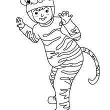 TIGER COSTUME coloring page