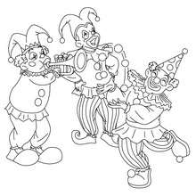 CLOWNS GROUP coloring page