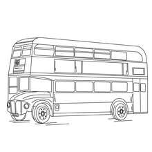 Double Decker Bus coloring page - Coloring page - TRANSPORTATION coloring pages - BUS coloring pages