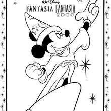 Fantasia MICKEY MAGIC WORLD coloring page - Coloring page - DISNEY coloring pages - FANTASIA coloring pages