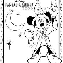 Fantasia MAGIC MICKEY MOUSE coloring page - Coloring page - DISNEY coloring pages - FANTASIA coloring pages