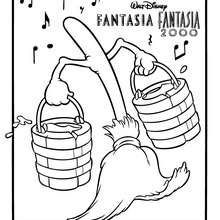 Fantasia MAGIC BROOM coloring page