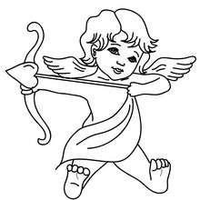 Valentine Cupid coloring page - Coloring page - HOLIDAY coloring pages - VALENTINE coloring pages - CUPID coloring pages