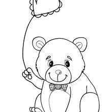 Cute Love Bear coloring page