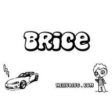 Brice coloring page - Coloring page - NAME coloring pages - BOYS NAME coloring pages - B names for Boys free coloring book