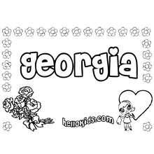 Georgia - Coloring page - NAME coloring pages - GIRLS NAME coloring pages - G names for GIRLS online coloring books