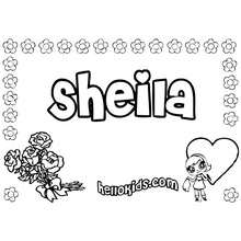 Sheila - Coloring page - NAME coloring pages - GIRLS NAME coloring pages - S girls names coloring posters