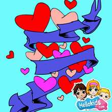 Blue heart sliding puzzle - Free Kids Games - SLIDING PUZZLES FOR KIDS - VALENTINE sliding puzzles