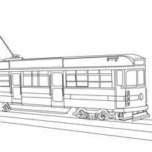 Tramway coloring page - Coloring page - TRANSPORTATION coloring pages - TRAMWAY coloring pages
