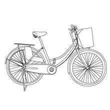 Dutch bicycle coloring page - Coloring page - TRANSPORTATION coloring pages - BIKE coloring pages