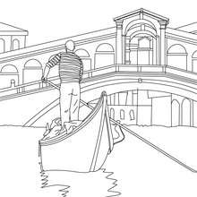 Venecian Boat coloring page