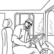 Bus driver coloring page - Coloring page - TRANSPORTATION coloring pages - BUS coloring pages