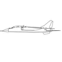 Small plane coloring page