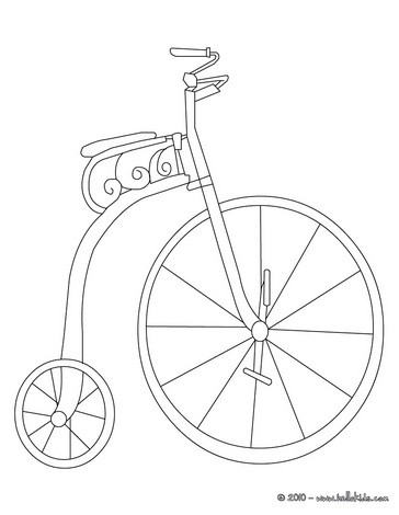 Old bike coloring pages - Hellokids.com