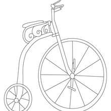 Old bike coloring page