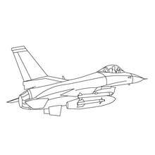 US Army plane coloring page