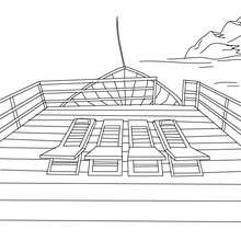 Cruise boat coloring page