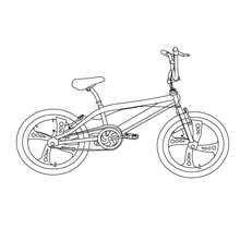 BMX bike coloring page - Coloring page - TRANSPORTATION coloring pages - BIKE coloring pages