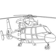 Military helicopter coloring page
