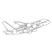 The biggest plane coloring page - Coloring page - TRANSPORTATION coloring pages - PLANE coloring pages