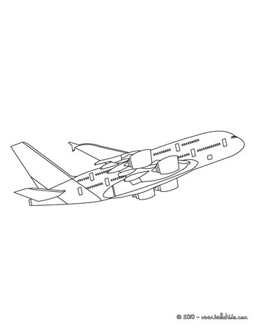 The biggest plane coloring pages - Hellokids.com