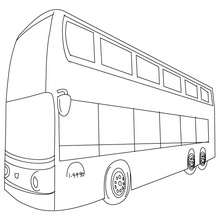 Double decker coloring page - Coloring page - TRANSPORTATION coloring pages - BUS coloring pages