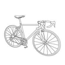 Racing bike coloring page