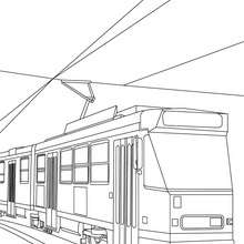 Tramway color in - Coloring page - TRANSPORTATION coloring pages - TRAMWAY coloring pages