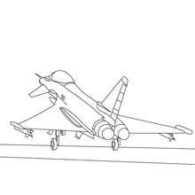 Fighter coloring page - Coloring page - TRANSPORTATION coloring pages - PLANE coloring pages